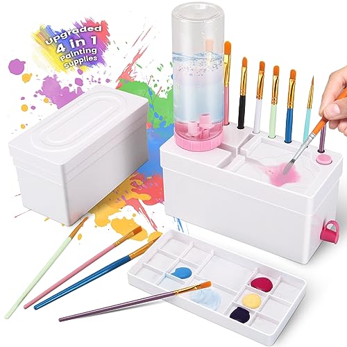 KEFF Painting Kit Supplies - Acrylic Paint Set for Adults and Kids with  Tabletop